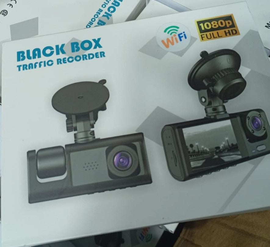 Dash Cam HD 1080p Car Dual Lens Front/Rear/Inside Video Recorder Camera